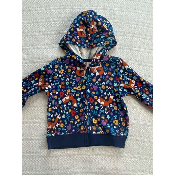 Little Me Girls 6 Months 3pc. Fox Print Hoodie Pants Set - Picture 4 of 9